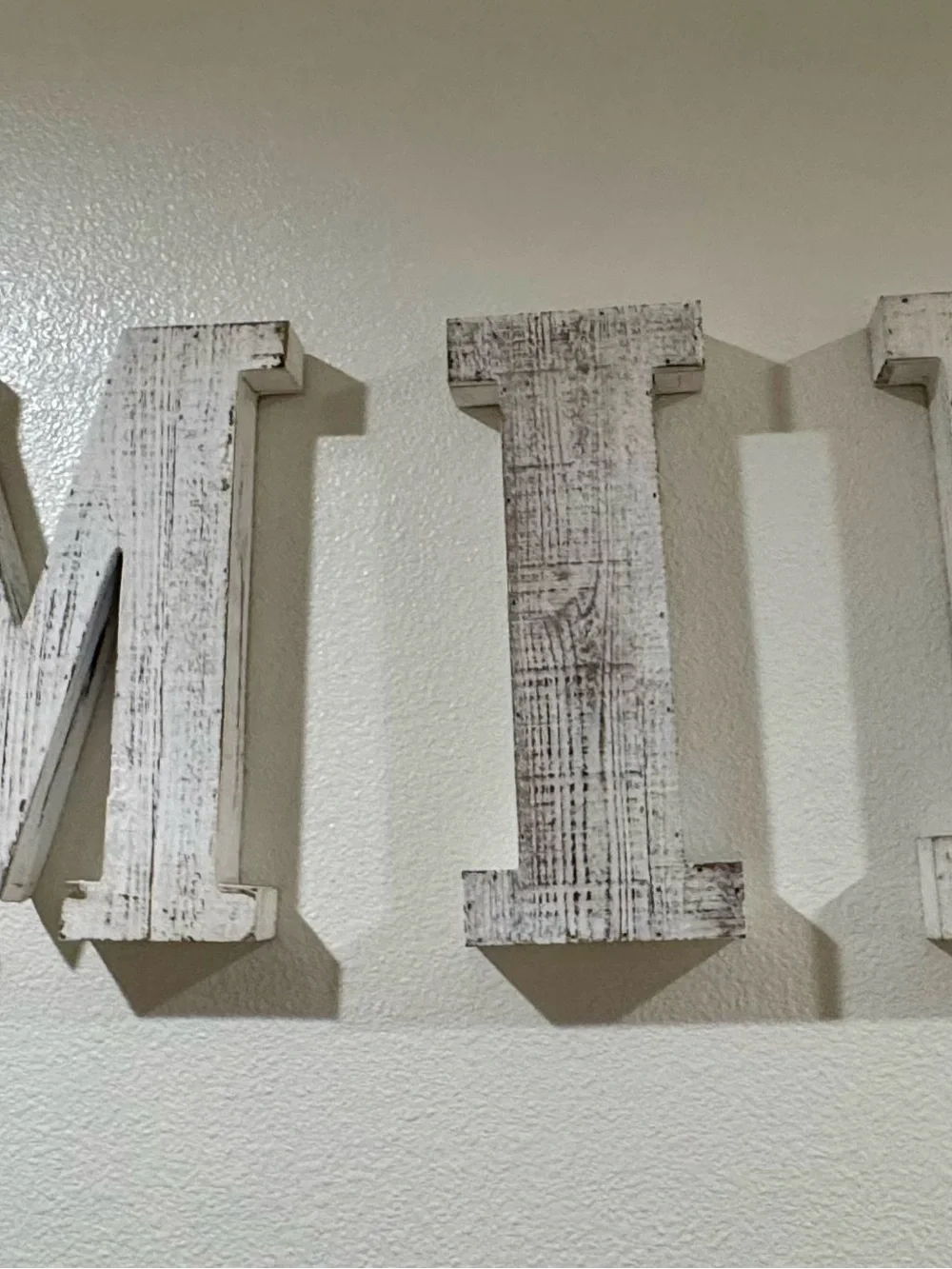 Home Decor FAMILY Distressed Wooden Wall Letters 14 inches tall each